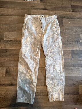 Hollister - Men's Beige Patterned Carpenter Pants
